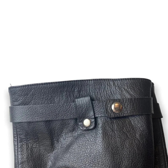 Arnold Churgin Black Leather Knee  High Heeled Boots - Picture 9 of 10